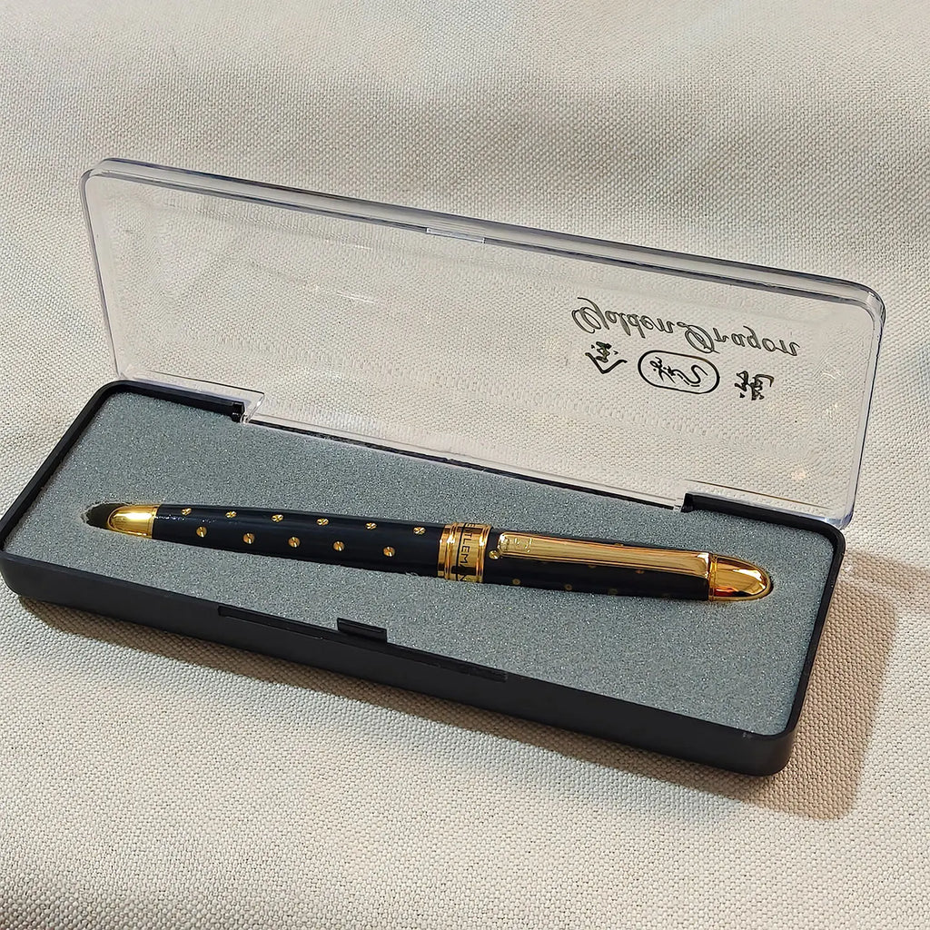Chinese Dandong JINLONG Fountain Pens, Metal Copper Body, Full of Stars 1990s Style, Antique Writing Tool, Collectible Zpaxo