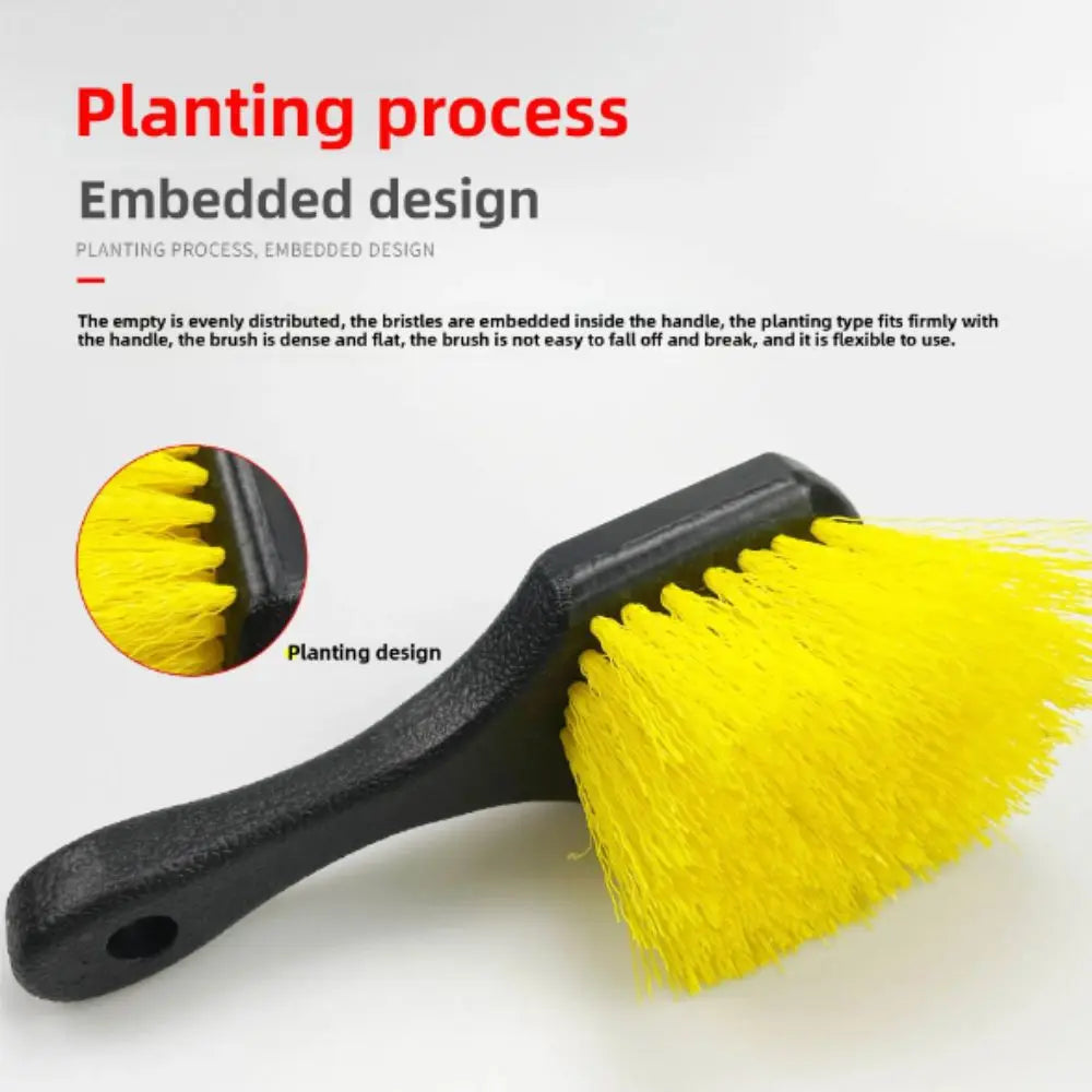 Soft Bristle Car Tire Brush Heavy Duty Short Handle Wash Durable Zpaxo
