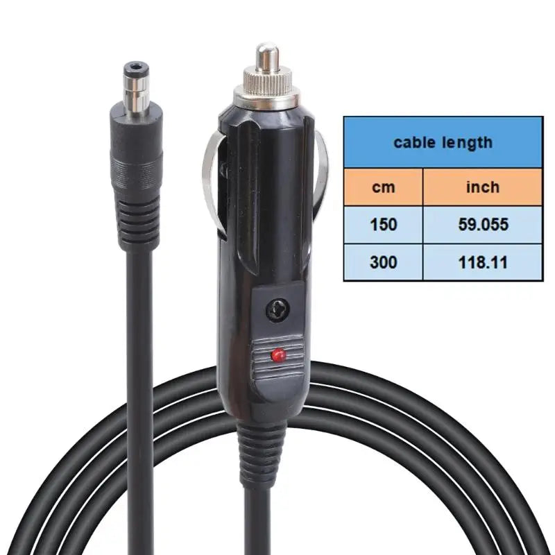 652F Vehicle Power Supply Cord DC5 5x2 DC5521 Connector Adapter 12V Zpaxo