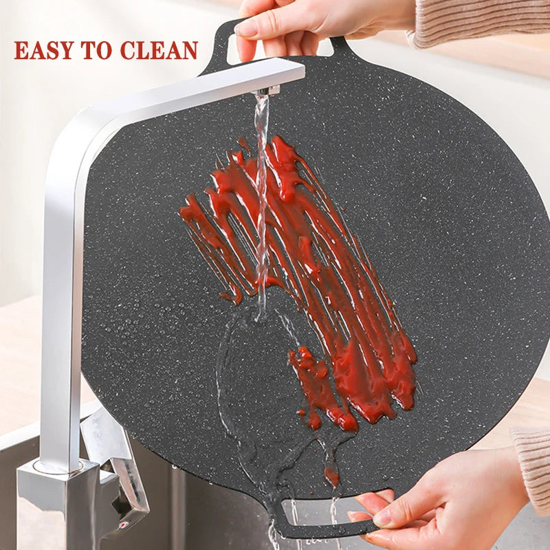 Korean Style Non-Stick round Grill Pan Maifan Stone Induction Gas Compatible Pork Belly Roaster Barbecue Tray Cooker Plate Zpaxo