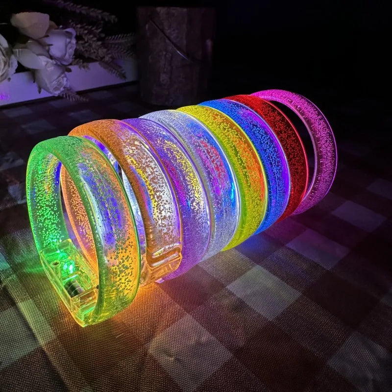 10 30 50 LED Bracelets Customizable Logos Text Suitable Wedding