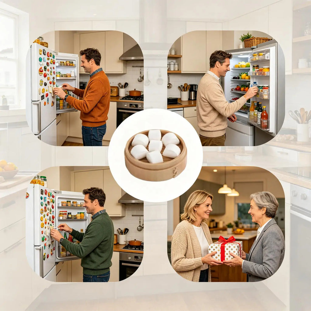 3D Realistic Steamed Bun Fridge Magnets Creative Food Shape Magnetic