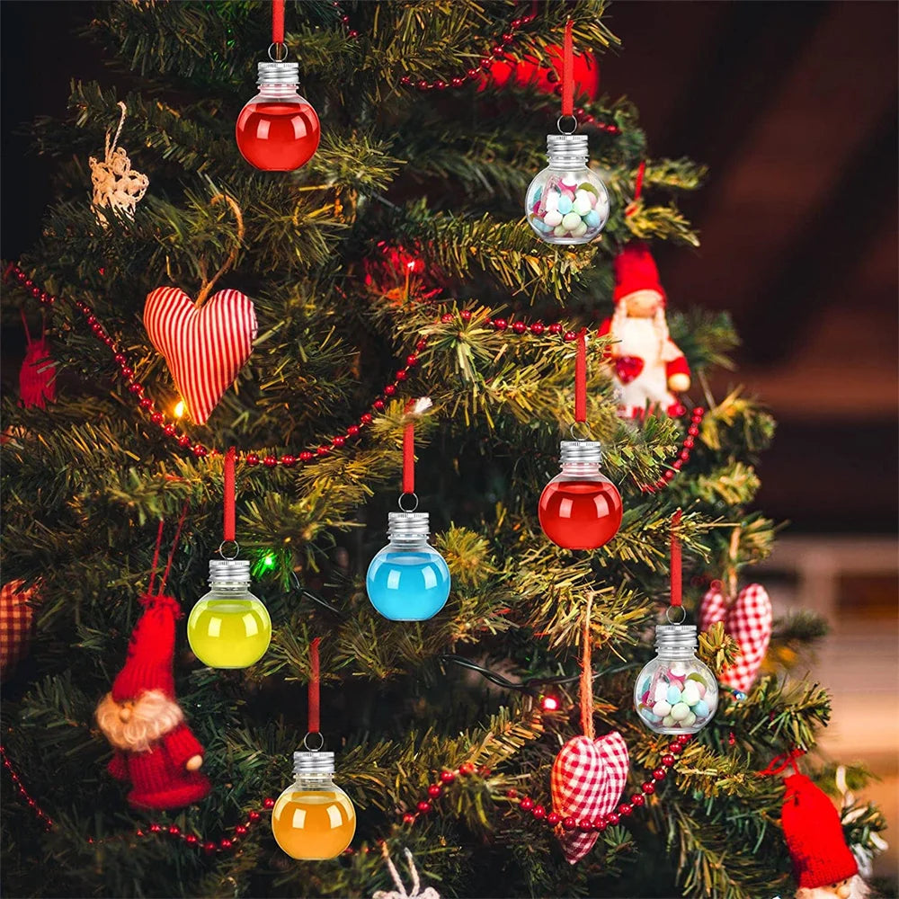 Fillable Christmas Light Bulb Ornament Bottles – 50–250ml