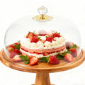 10Inch Round Transparent Plastic Cake Dome Cover Food Serving Platter Cloche for Cakes Cupcakes Pastry Display Dessert Zpaxo Default Title