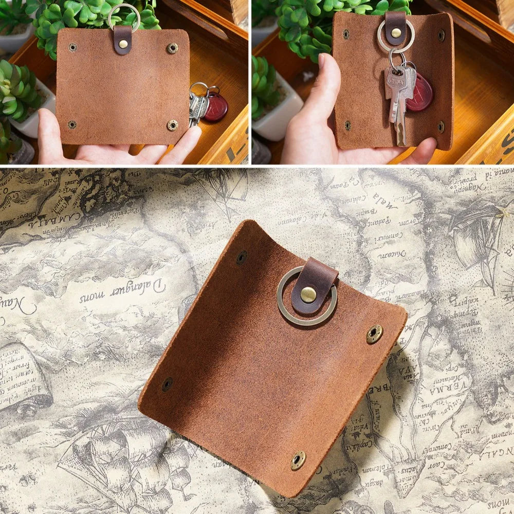 Leather Mini Key Bag Luxury Multifunctional Men Car Pouch Minimalist Zpaxo