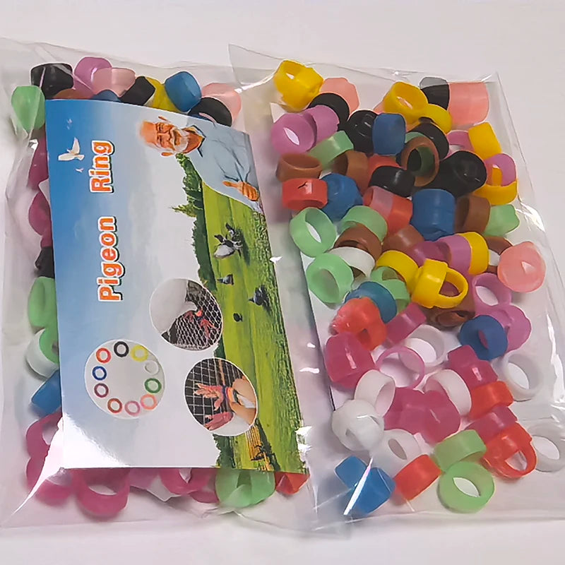 Elastic Colorful Pigeon Leg Rings Multi-color Identification Bands