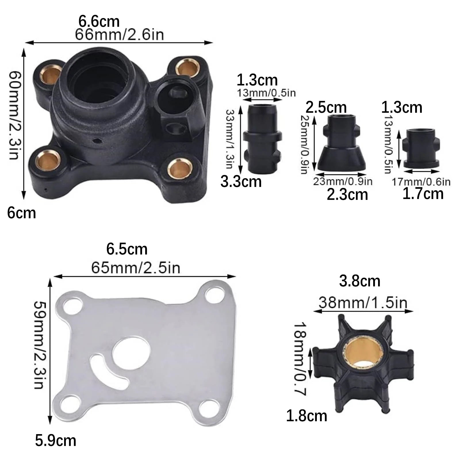 394711 Boat Water Pump Impeller Repair Replacement Parts Johnson