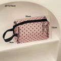 New Heart Transparent Mesh Makeup Bag Black/Pink Multifunction Ladies Toiletry Storage Bag Portable Women Cosmetic Storage Pouch Zpaxo Pink 20-12-9cm