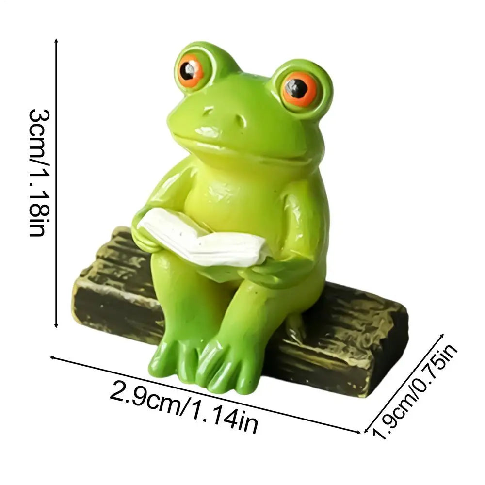 Resin Frog & Animal Figurines – Aquarium, Garden & Tank Decor Resin Garden Figurine Zpaxo White