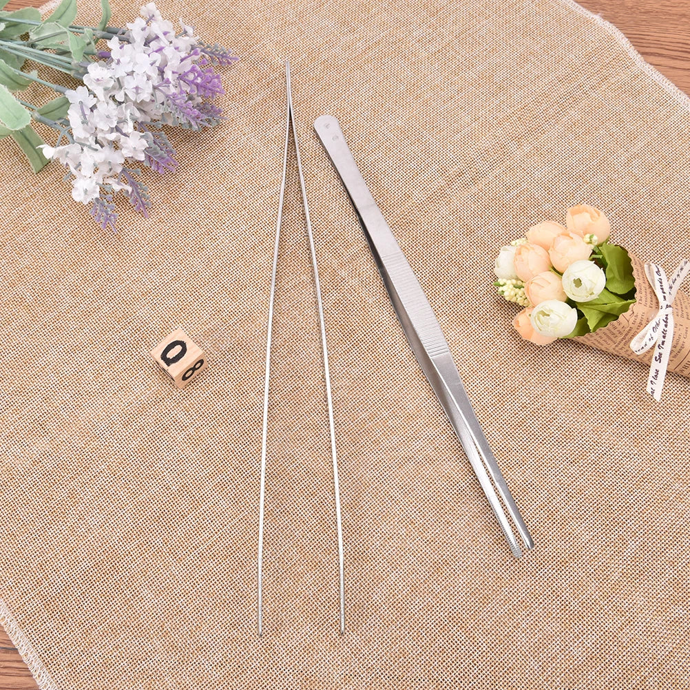 Kitchen Tweezer Utensil BBQ Food Clip Bar Chief Tong Stainless Steel