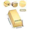 6Pcs Gold Bars Fake Bar Gift Box Party Favor Chocolate Gold Coins Foil Treasure Brick Paper Boxes for Christmas Wedding Zpaxo Gold as pciture show