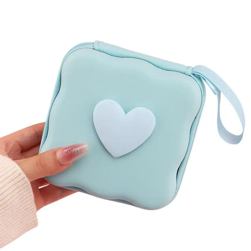 CMPortable Cable Protector Storage Bag Lovely Heart Knot Travel Cute