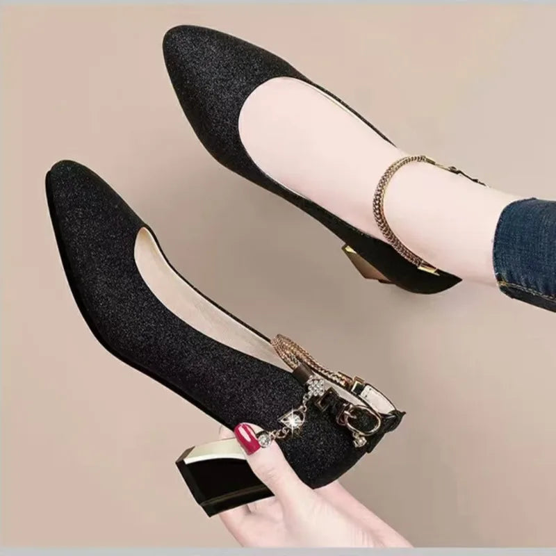 Trend Women Wedding Heel Shoes Luxury Elegant Spring Ankle Strap Zpaxo