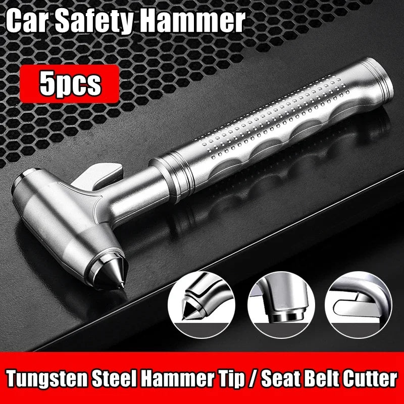 Car Safety Hammer Headrest Mounted Window Breaker Seat Belt Cutter Zpaxo 5pcs