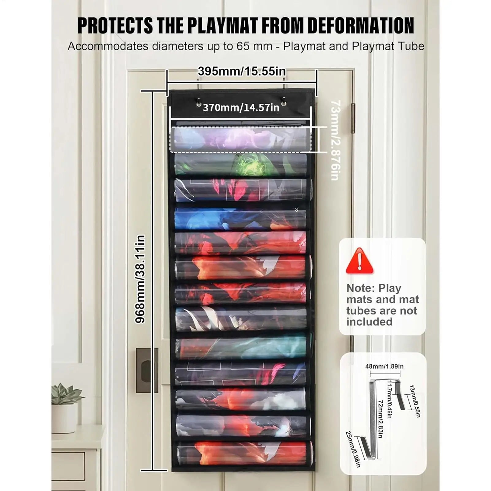 Game Mat Holder Accessories Organizer Bag Transparent Slots Family