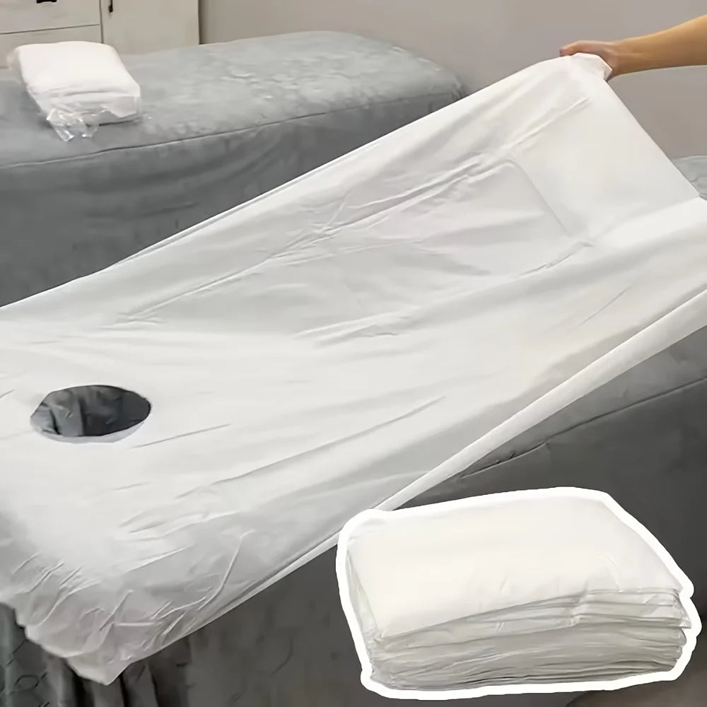 Disposable Bed Cover Beauty Salon Open Hole Spa Massage Soft Sheets Zpaxo