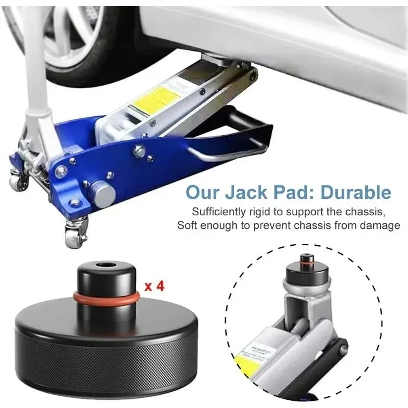 4-Pack Rubber Jack Lift Pads for Tesla Model 3/S/X/Y (2013–2026)