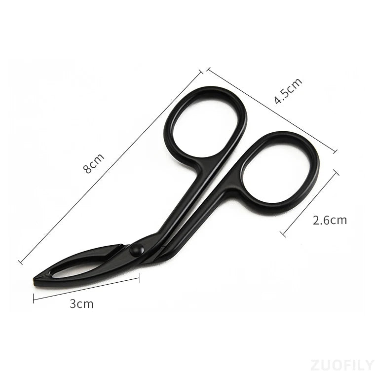 1Pcs Scissor Type Eyebrow Tweezer Fine Hairs Puller Eye Brow Nose Hair Removal Stainless Steel Beauty Makeup Tools Accessories Zpaxo