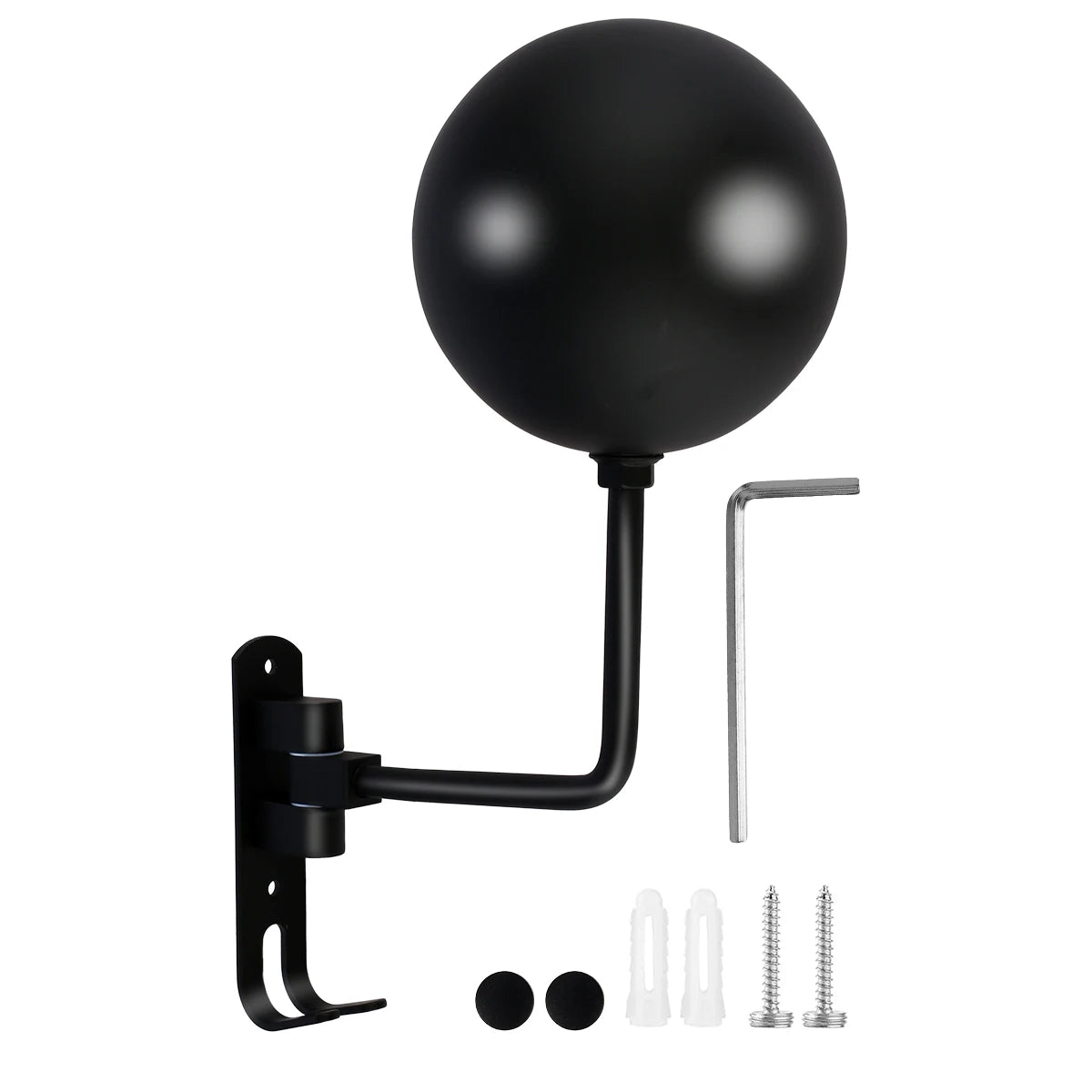 2PCS Single/Dual-Ball Motorcycle Helmet Holder Wall Mount Bike Helmet Rack 180°Rotation Helmet Hanger Steel with Hook Metal Rack Zpaxo 1PC Single-Ball Rack