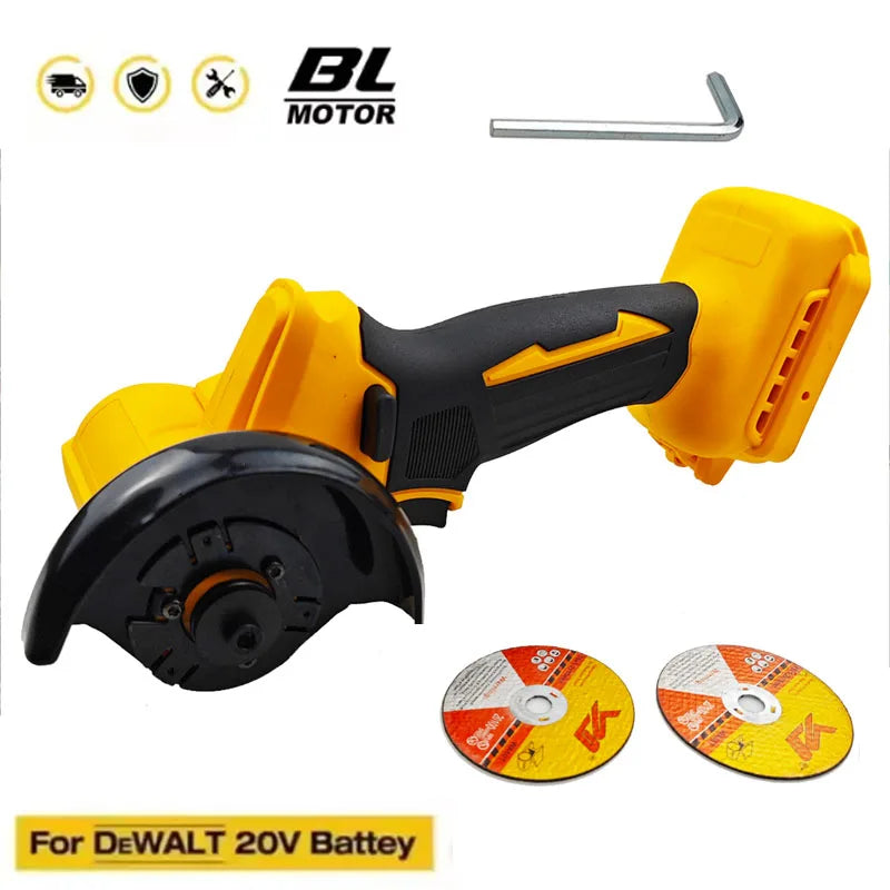 Mini Angle Grinder Cordless Polishing Machine Diamond Cutting 2 Disc