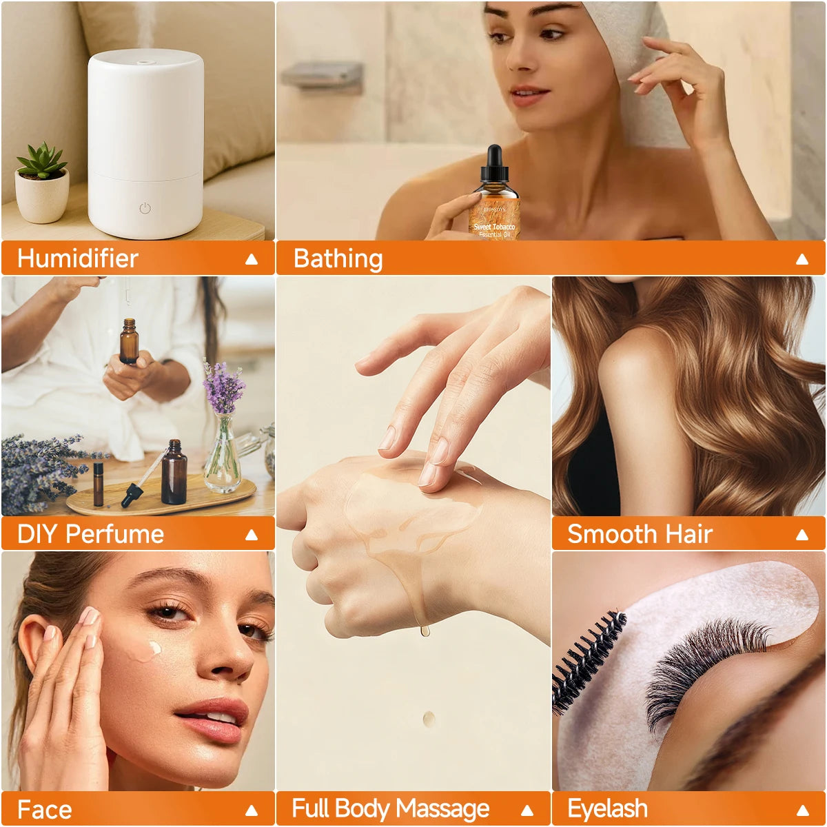 SWEET TOBACCO essential oil natural fragrance, is suitable for body massage treatments ,hair care anddiffuser Zpaxo
