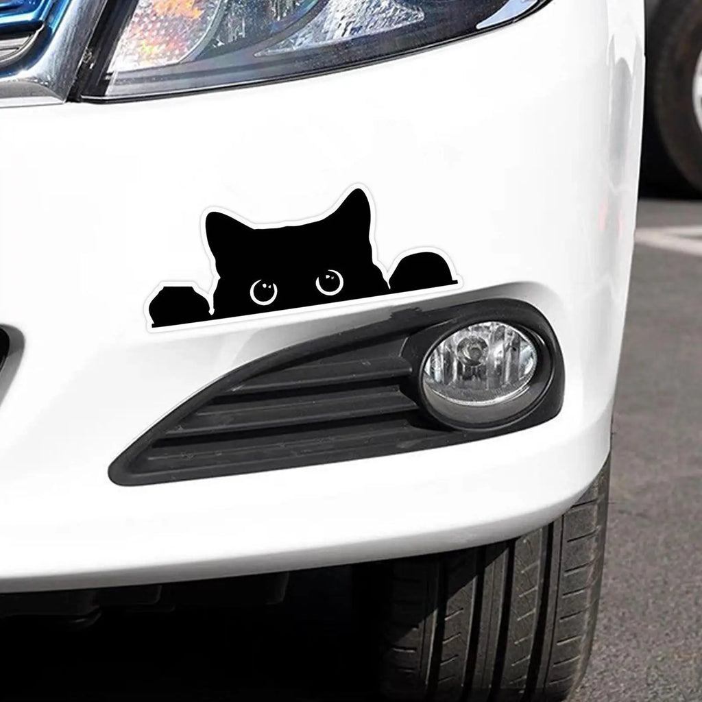 Peeping Cat Car Sticker – Waterproof PVC Vinyl Decal Vinyl Car Decal Zpaxo