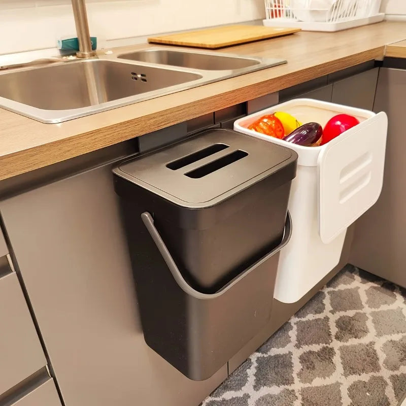 Space-saving Quiet-close Trash Can 3 Eco-friendly Sealed Bin Kitchen