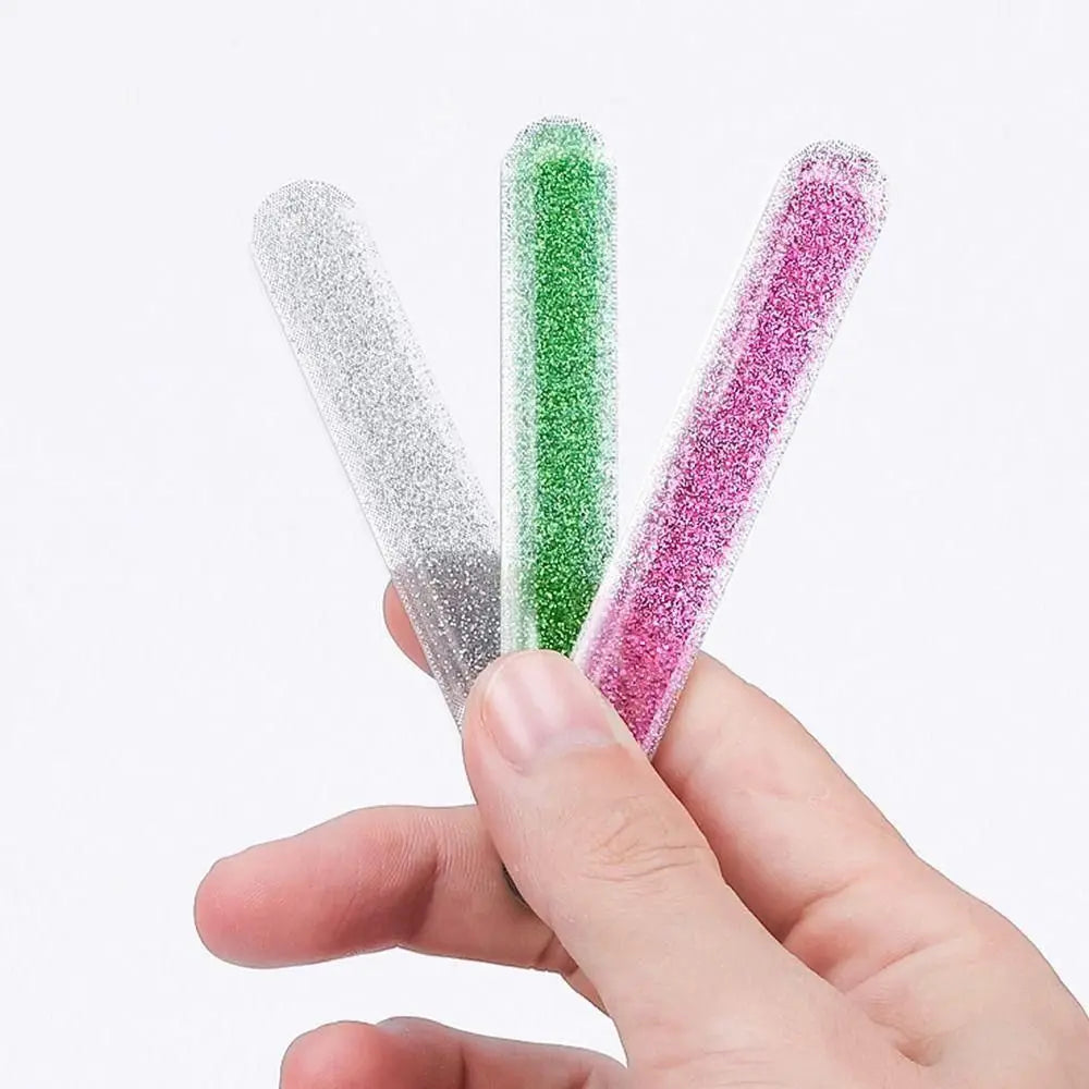 1Pcs Nano Glass Nail File Polisher Salon Manicure Tool Nail Polishing Strip with Storage Case Nail Art Polish Manicure Zpaxo