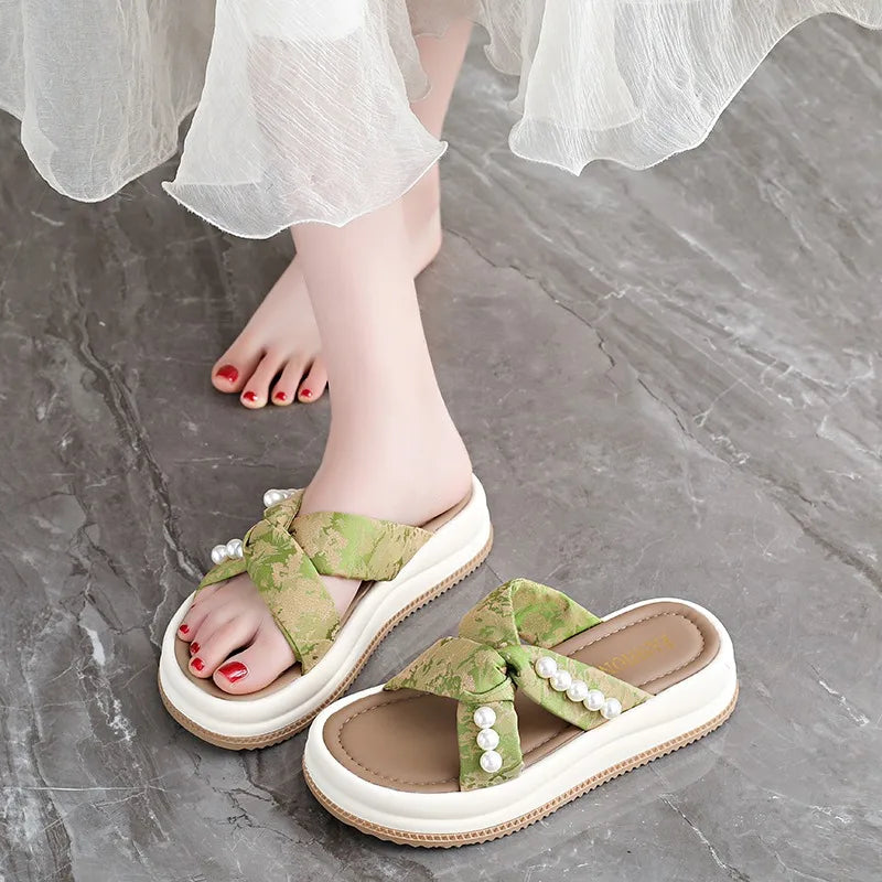 Women's Summer Outdoor Thick Bottom Sandals Soft Sole Beach Slippers Zpaxo