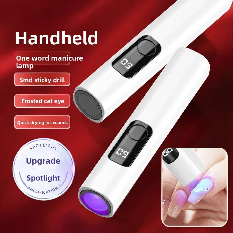 Handheld Nail Lamp Straight Light Spotlight Two Levels Timed Digital