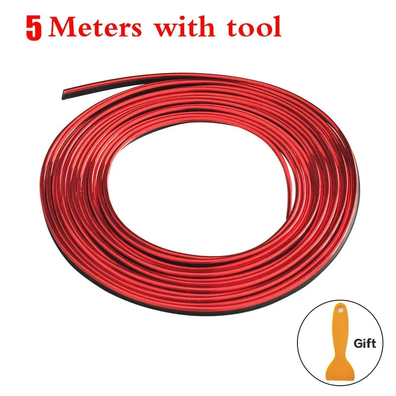 5M Flexible Car Interior Trim Strips – Dashboard & Door Moulding