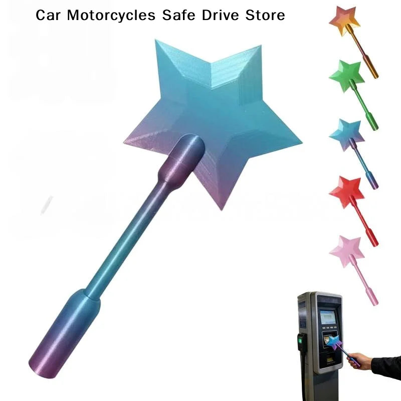 Fashion Creative 3D Printed Wand Tap Pay Portable Cute Star Magic