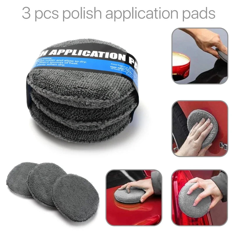 9-Piece Automotive Microfiber Gloves Car Wash Sponge Tires Brush