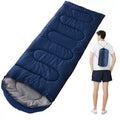 Camping Sleeping Bag Adults Portable Lightweight Warm All-weather Zpaxo SD-blue-E