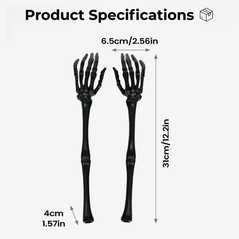 Halloween Salad Tongs Heat-resistant Non-slip Washable Skull Arms