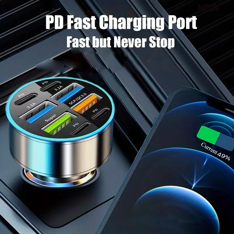 UYUXIO 1 USB C Car Phone Charger 4 PD Fast Charge Adapter Iphone Ipad