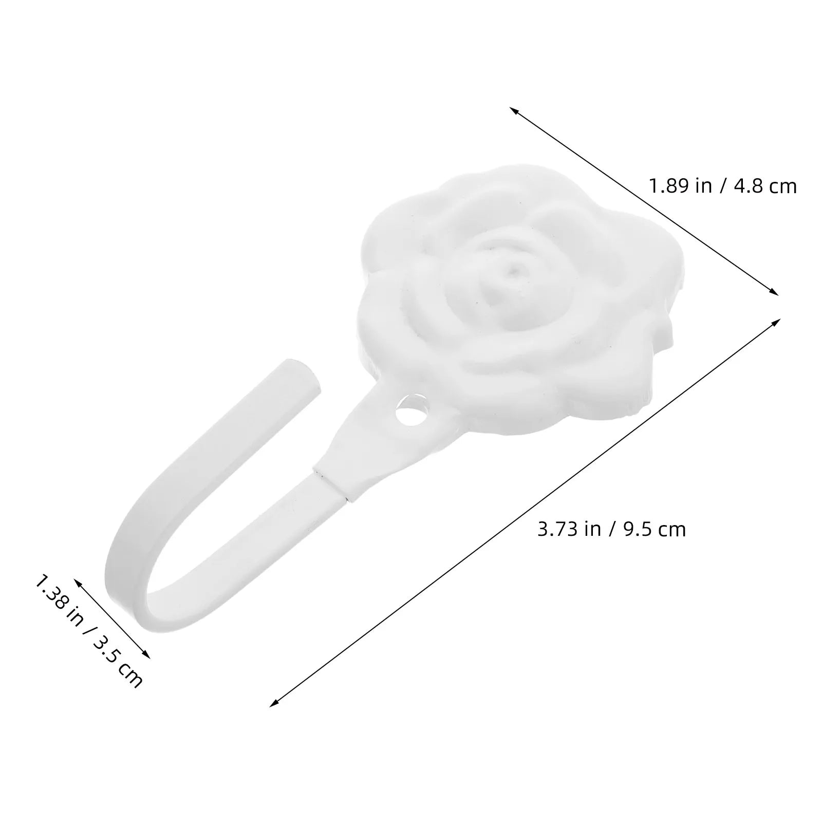 2Pcs Curtain Hooks European Style Iron Metal Flower Drapery Holdbacks Wall Mounted for Curtains Hats Scarves Coats
