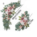 Romantic White Artificial Wedding Flowers Arch Welcome Sign Decor