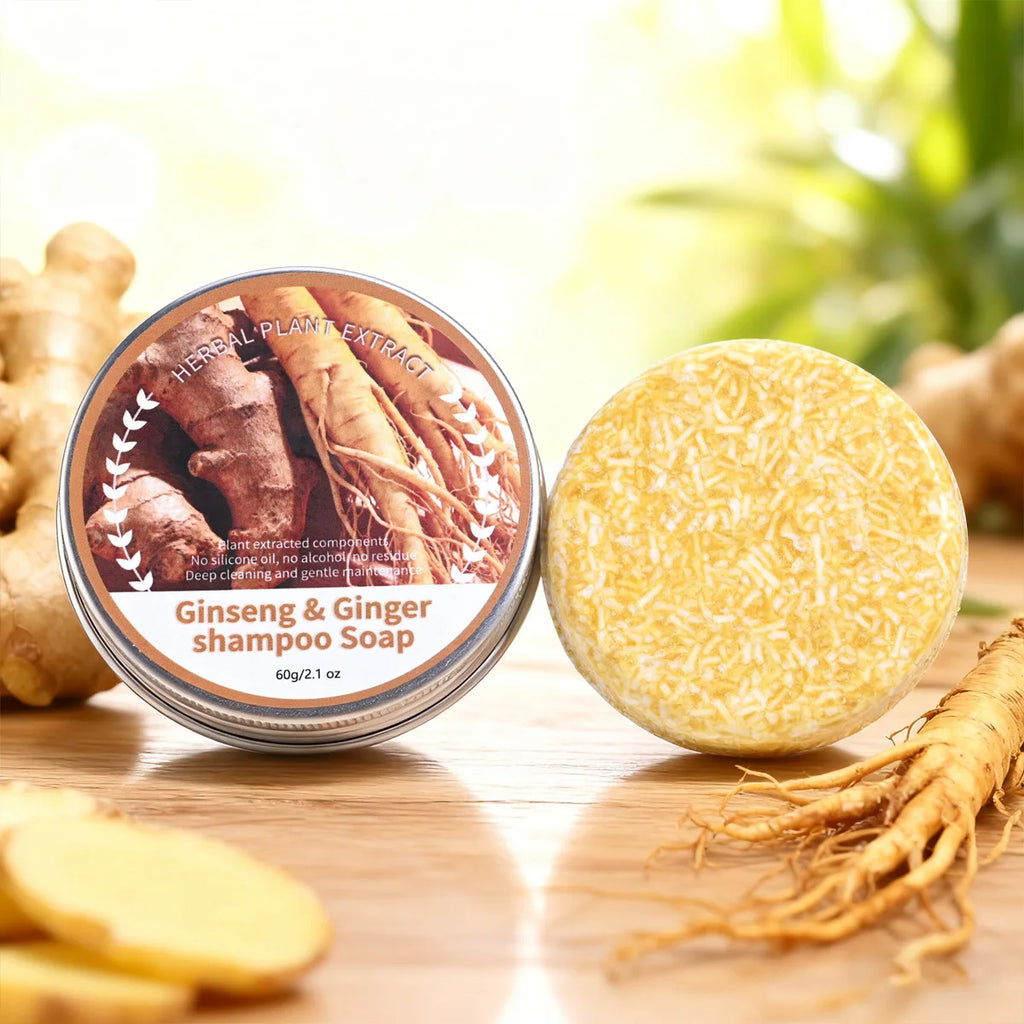 Ginseng Ginger Shampoo Bar – Organic Oil Control Hair Soap Solid Shampoo Bar Zpaxo
