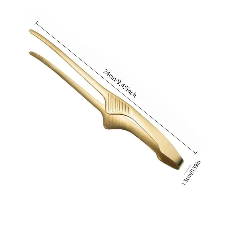 Stainless Steel Food Tongs Chief BBQ Tweezer Clip Portable Picnic