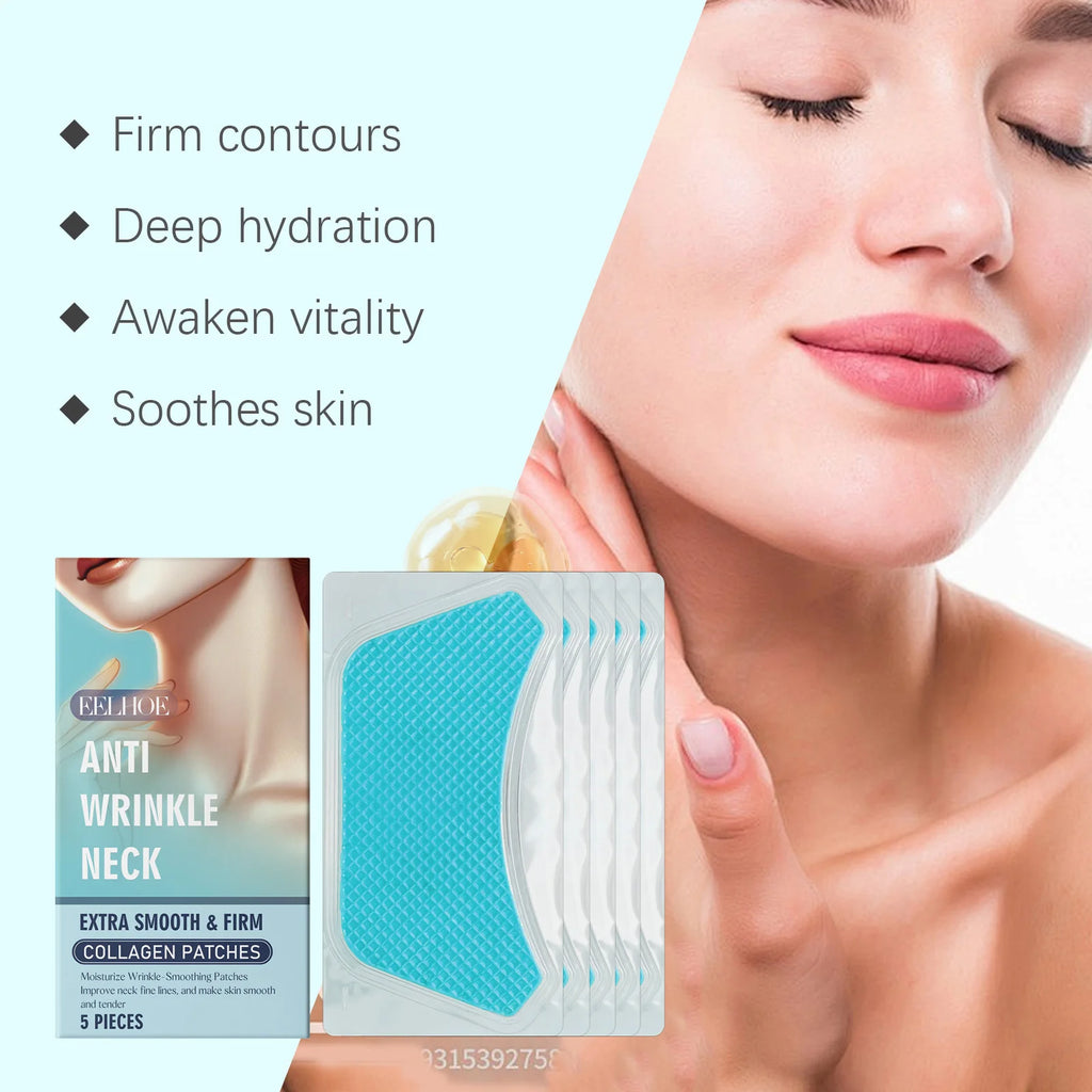 5/10Pcs Collagen Neck Patch Neck Lines Remover Masks Lifting Firming Neck Skin Elastic Moisturizing Skin Care Neck Patch Zpaxo