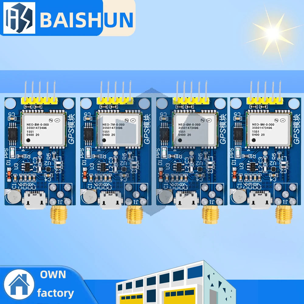 NEO-6M/7M/8M/9M GPS Module: Satellite Positioning Development Board – Compatible for Arduino, STM32, C51 Microcontrollers Zpaxo