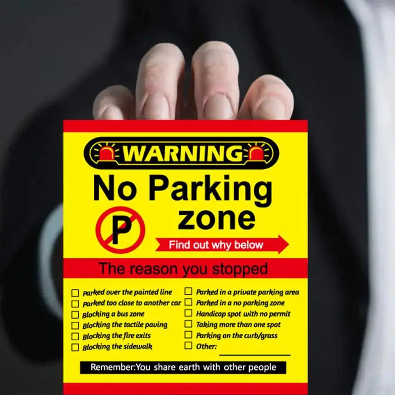 Bad Parking Cards 50 Pieces Funny Parking Ticket Prank Business Supplies Warning Signs For Men Women Family Christmas Zpaxo