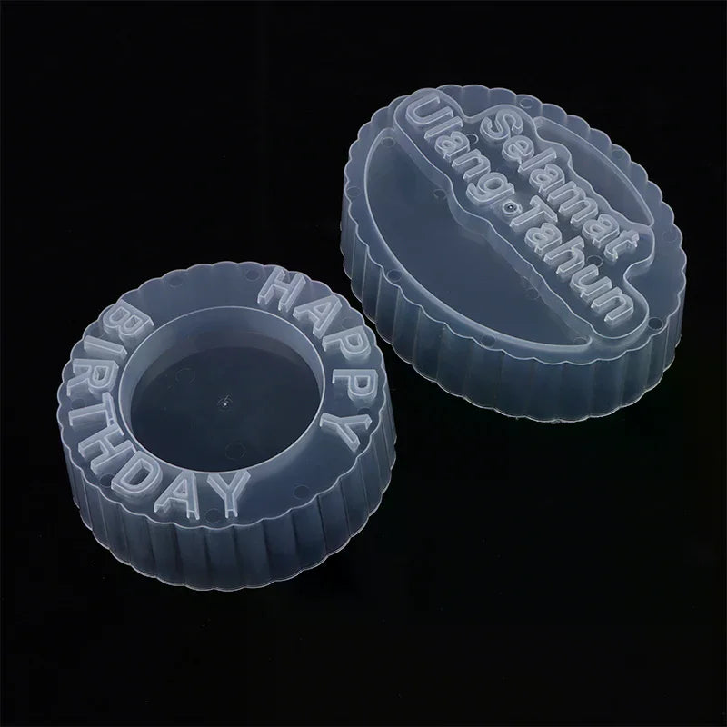 Cake Printing PP Mould DIY Happy Birthday Mold Handmade Foam Zpaxo