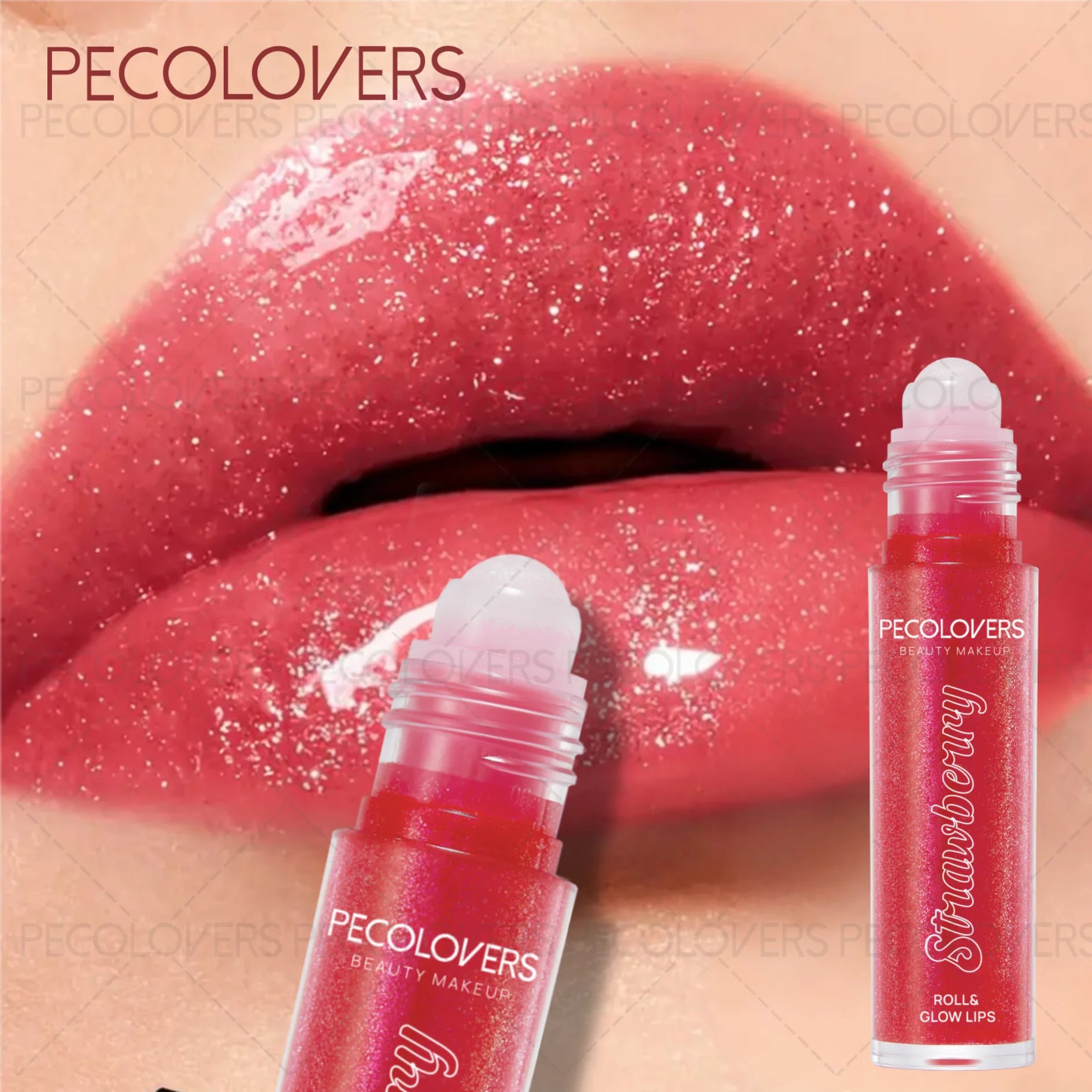 Long Lasting, Non-Stick Cup, Roll-on Lip Oil Colored Lip gloss,Lightweight & Sparkling gloss Zpaxo
