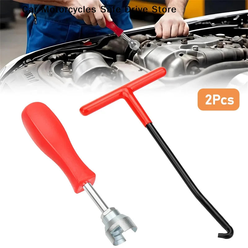 M2Pcs Metal Car Brake Caliper Spring Tool Hook Wrench Precise