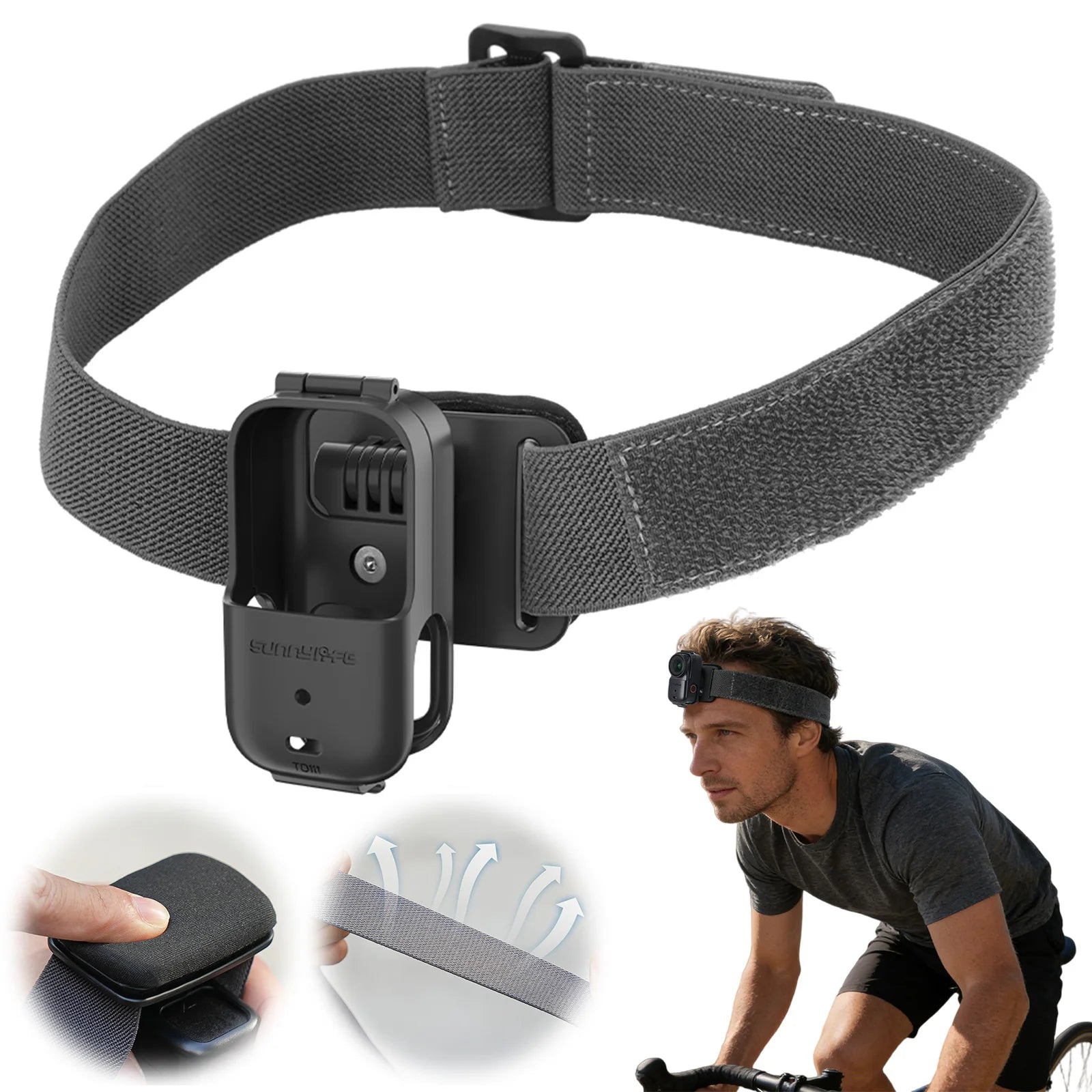 Elastic Retention Strap Osmo Nano Camera Adjustable Headband Mount