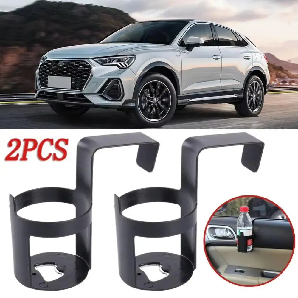 2pcs Black Car Beverage Cup Holder Portable Plastic Water Drink Cup Holder Universal Adjustable Coffee Bottle Holder Zpaxo