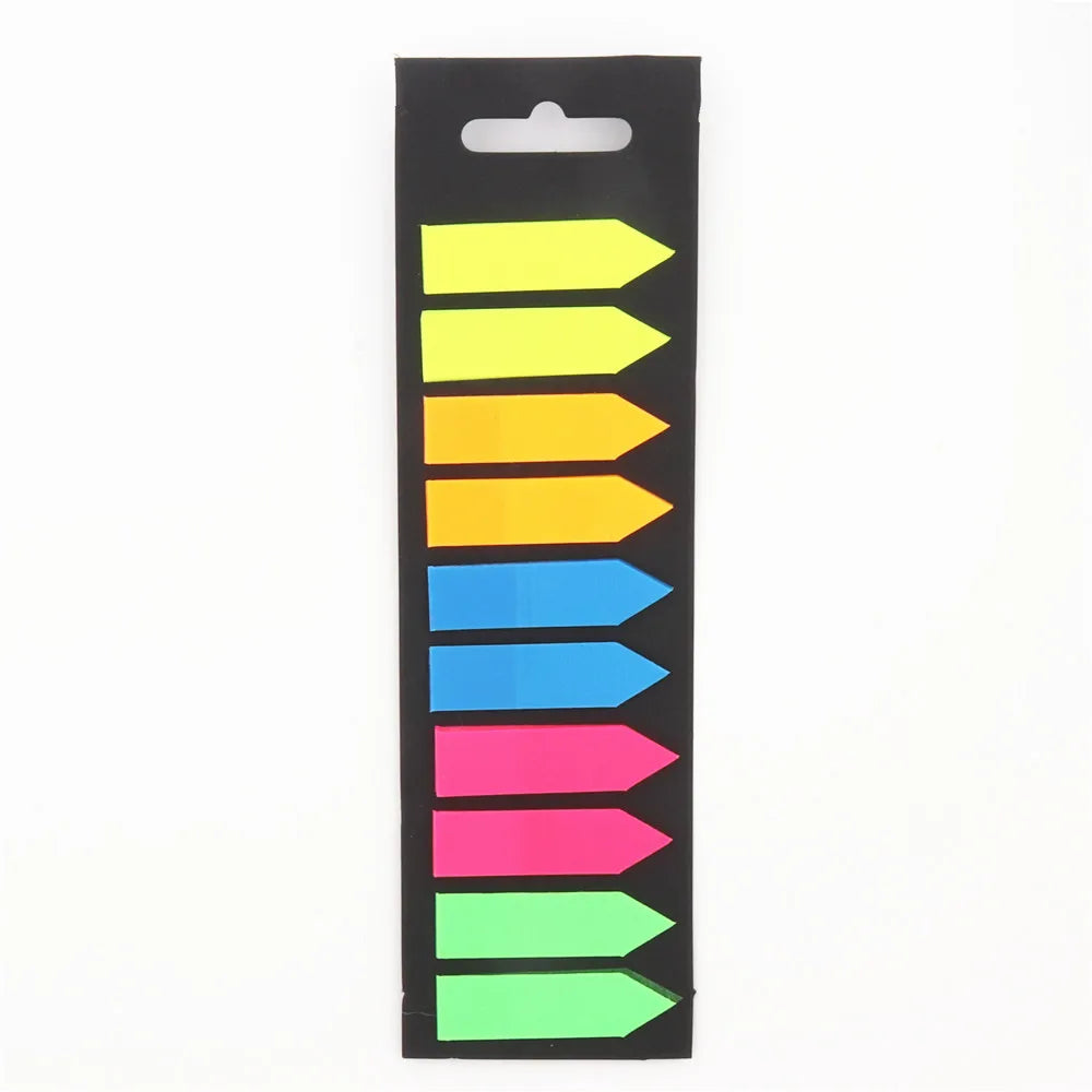 200 Sheets Fluorescence Self Memo Sticky Notes Bookmark Marker