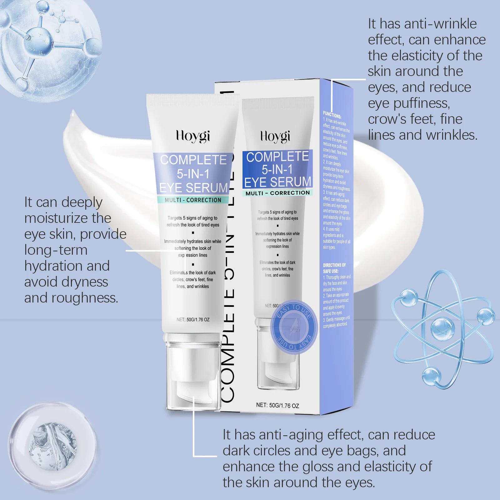Hoygi Collagen 5-in-1 Eye Cream – Firming & Anti-Aging 50g Collagen Eye Cream Zpaxo